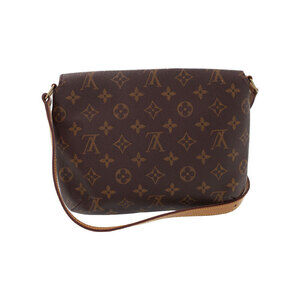 Louis Vuitton Tango Musette Bag Short Monogram Brown Leather Shoulder